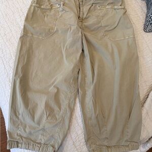 Anthropologie Beige Elastic Waist Pants